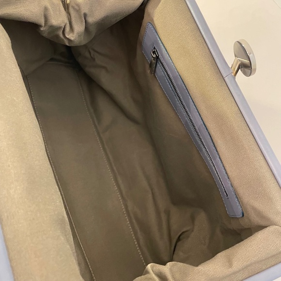 Marc Jacobs Smoke Blue Snakeskin Embossed Stam Resort Hand Bag - Picture 11 of 15